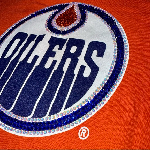 Vintage Orange Oilers Logo T-Shirt reworked vintage - Picture 4 of 6